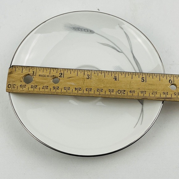 Johann Haviland Silver Wheat Flat Cup & Saucer Set Silver Rim - Picture 13 of 13